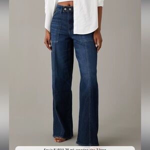 AE Dreamy Drape High-Waisted Wide-Leg Trouser